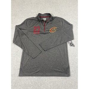 Cleveland Cavaliers Pullover Mens Large Lebron James 23 NBA‎ 1/4 Zip L/S NWT